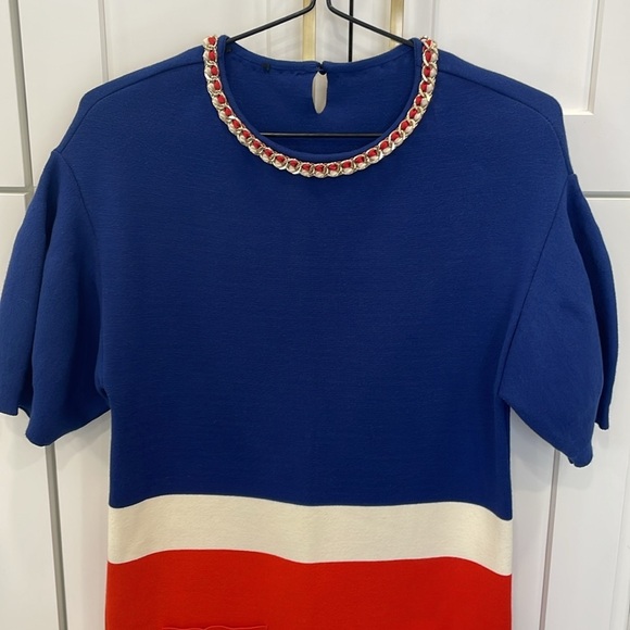 Elisabetta Franchi Colour Block Mini Dress - Picture 2 of 14